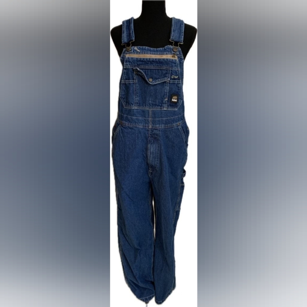 Berne Heritage Unlined Washed Denim Bib Overall Size 40"